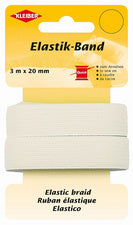 KLEIBER elastiek, 3 m x 20 mm, wit