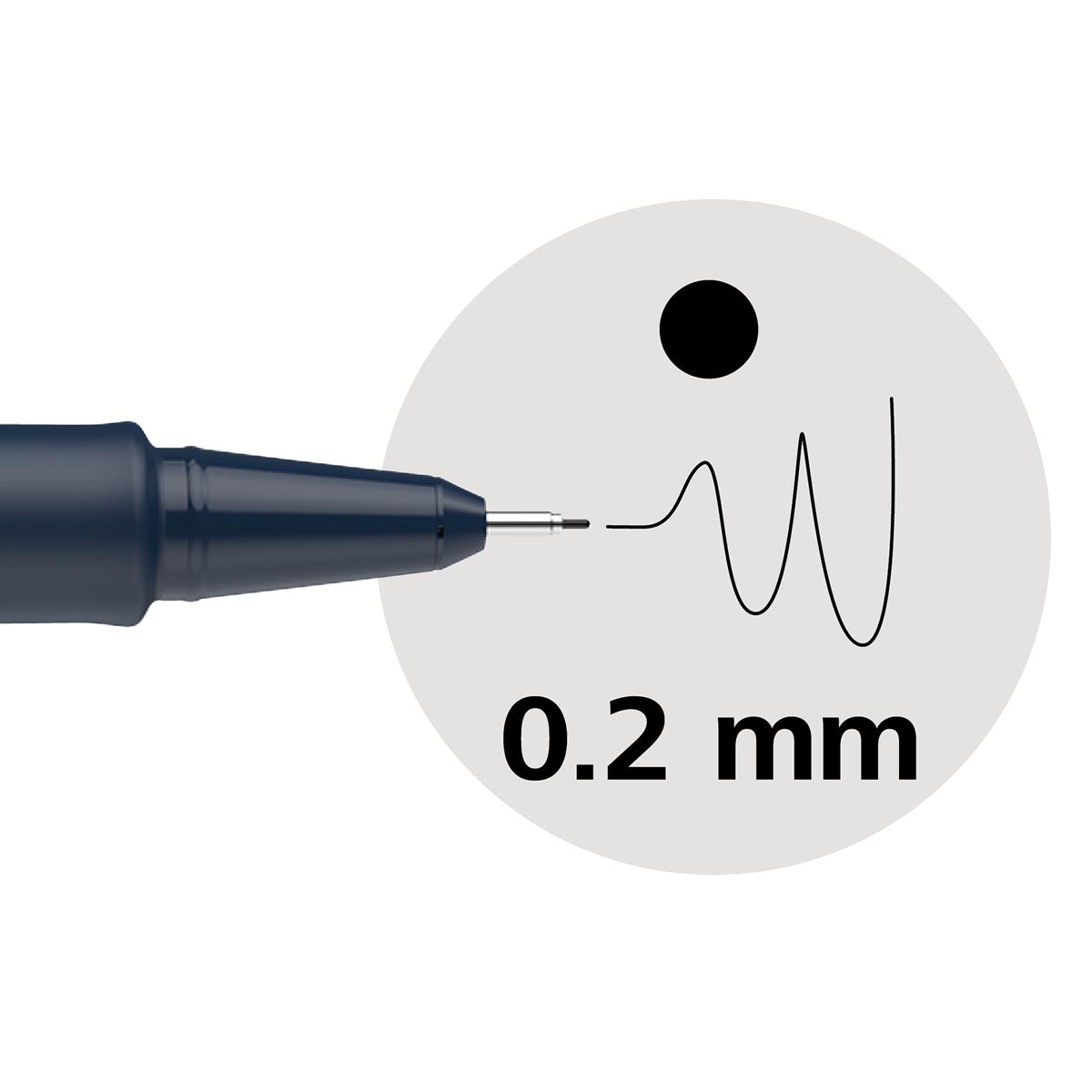 Schneider fineliner Pictus, etui van 8 stuks, zwart