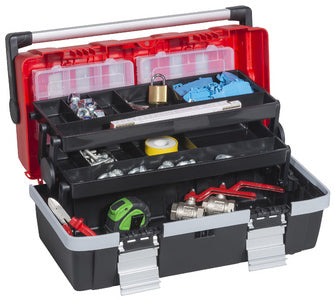 allit gereedschapskoffer McPlus Alu >C< 18, PP, rood/zwart