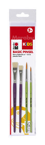 Marabu KiDS Borstelset Basisborstel, 4 stuks