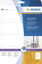 HERMA etiketten voor dossierrug SPECIAAL, 192 x 61 mm, wit