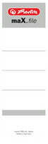 herlitz ordner rugetiket maX.file, 60 x 190 mm, wit