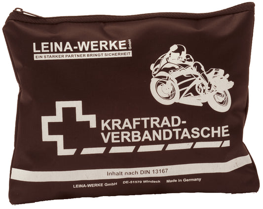 LEINA EHBO-tas voor motoren, inhoud DIN 13167, zwart