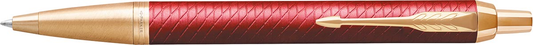 Parker IM Premium balpen, medium, in giftbox, Deep red (rood/goud)