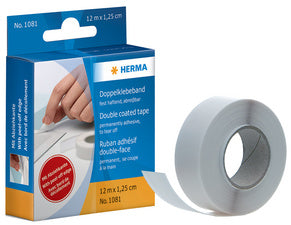 HERMA dubbelzijdige kleefband, wit, 12,5 mm x 50 m