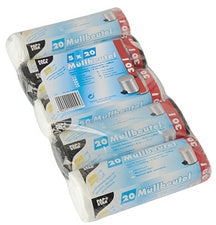 PAPSTAR afvalzakken HDPE, 30 liter, assorti kleuren