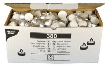 PAPSTAR theelichtjes, diameter: 38 mm, wit, los