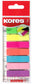 Kores paginamarker - folie, 12 x 45 mm, neonkleuren