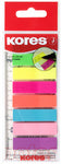 Kores paginamarker - folie, 12 x 45 mm, neonkleuren