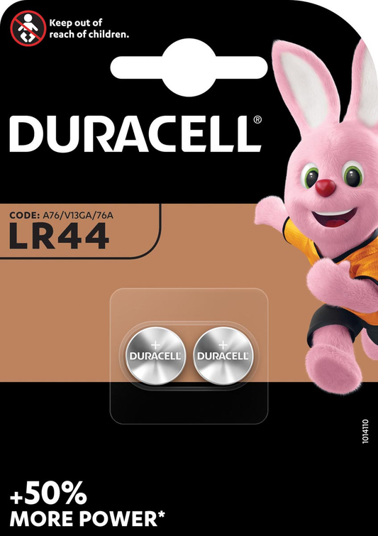 Duracell knoopcel Electronics LR44, blister van 2 stuks
