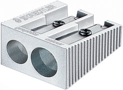 STAEDTLER dubbele metalen slijper, zilver