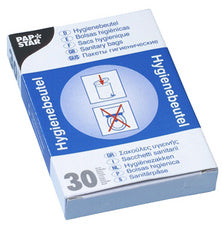 PAPSTAR PE hygiënezakjes, onbedrukt, wit