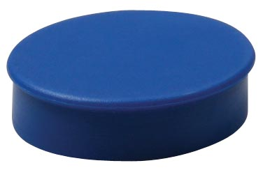 Nobo magneten diameter van 30 mm, blauw, blister van 4 stuks