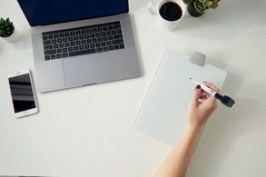 nobo glazen bureaublad, DIN A4, wit