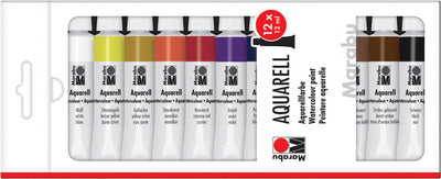 Maraboe aquarelverf, 12 ml, set van 12