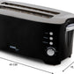 Domo Broodrooster B-Smart, voor 4 sneden brood, zwart