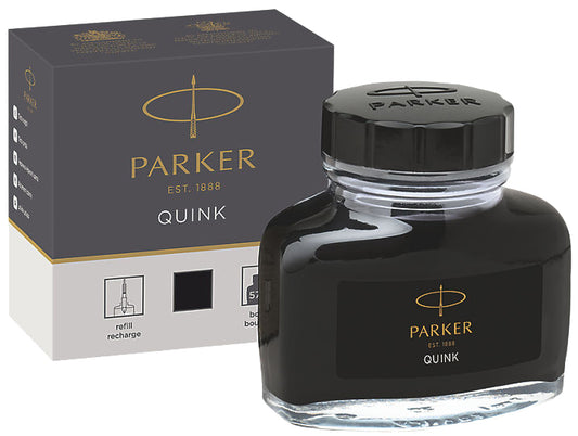 PARKER Inktfles QUINK, inhoud: 57 ml, zwart-blauw