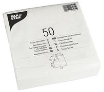 PAPSTAR Servetten, 330 x 330 mm, 2-laags, wit, 50st.