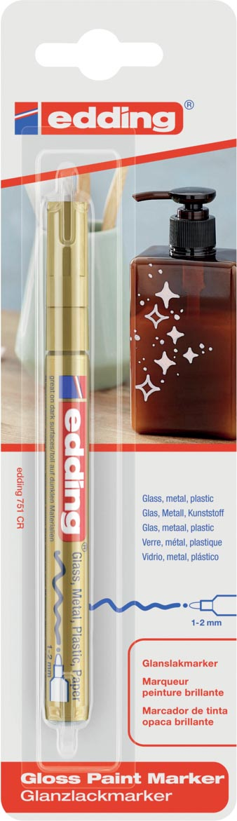 Edding paintmarker e-751 Professional goud, op blister