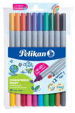 Pelikan vezelpen colourella twin, set van 10