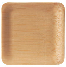 PAPSTAR Bamboe Vingerhapje Bordjes puur, vierkant, 10st.