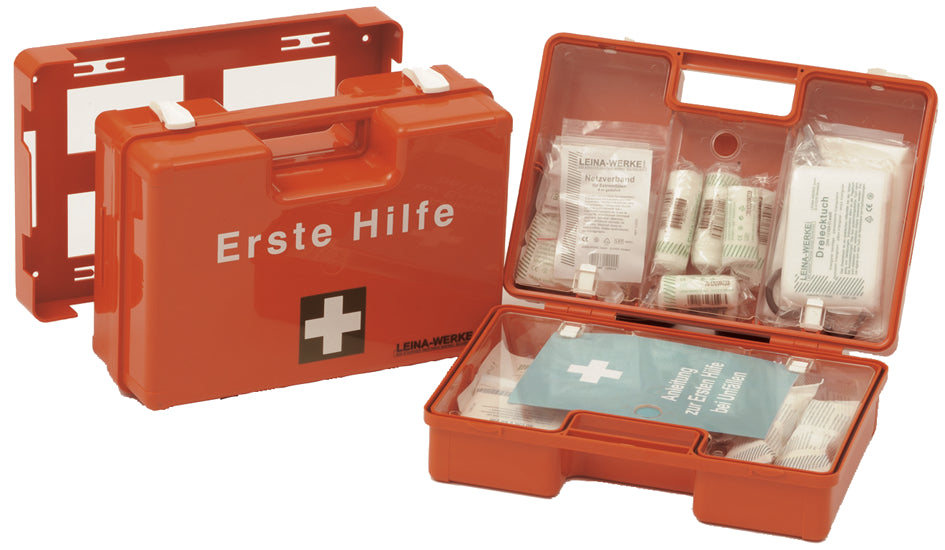 LEINA EHBO-koffer SAN, inhoud DIN 13169, oranje