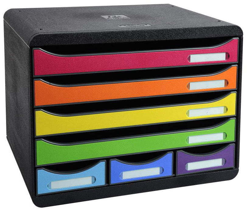 EXACOMPTA ladebox STORE-BOX MINI, 7 laden, zwart