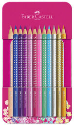 FABER-CASTELL driehoekige kleurpotloden SPARKLE, doos van 12