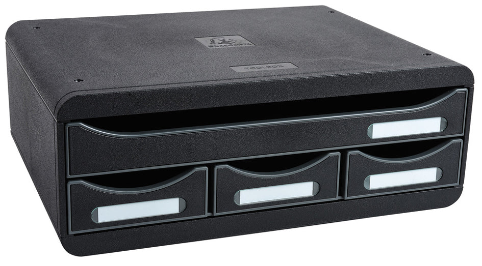 EXACOMPTA TOOLBOX MINI ladebox, 4 laden, lichtgrijs