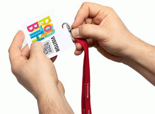 DUURZAAM VISITOR BADGE naamplaatje, gemaakt van folie, wit