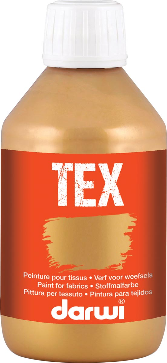 Darwi textielverf Tex, 250 ml, goud