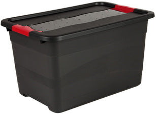 keeeper opbergbox eckhart, 52 liter, grafiet/rood
