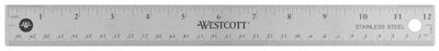WESTCOTT metalen liniaal met kurkrug, lengte: 300 mm