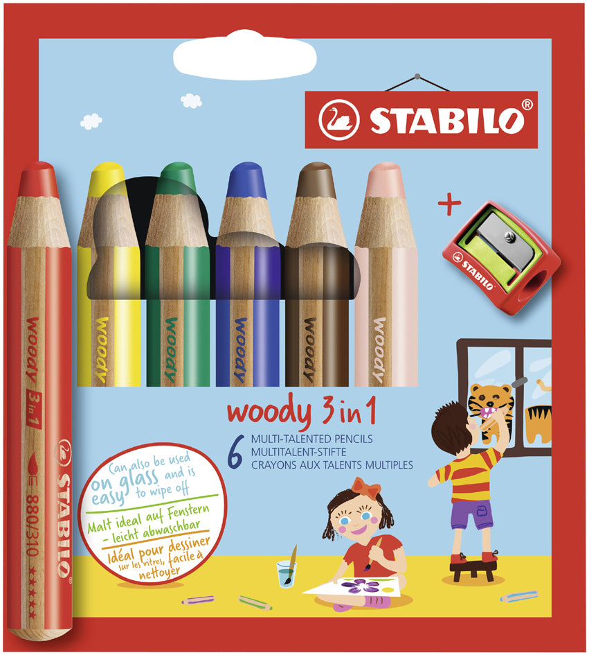 STABILO multigetalenteerd houtachtig 3 in 1 potlood, kartonnen etui met 10 stuks
