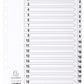 EXACOMPTA karton index 1-20, DIN A4, wit, 20 stuks