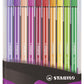 STABILO Pen 68 vezelstiften, 20 ColorParade, grijs/roze