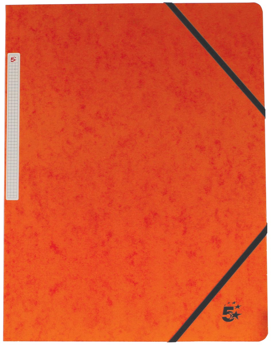 Pergamy elastomap, ft A4 (24x32 cm), uit karton, met elastieken zonder kleppen, pak van 10 stuks, oranje