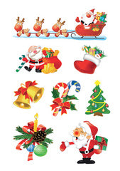 HERMA Kerst sticker Decoratie Grappige Kerstman, papier