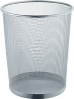 helit Papierkorb de cirkel netwerk, 15 Liter, zilver