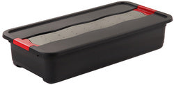 keeeper opbergbox eckhart, 24 liter, grafiet/rood