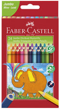 FABER-CASTELL driehoekige krijtjes Jumbo, doos van 12 stuks