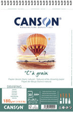 CANSON tekenpapier spiraalblok C à grain, A4, 125 g/m2