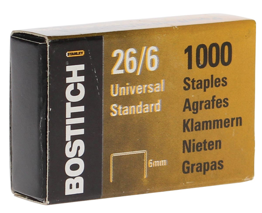 Bostitch nietjes 6 mm, verzinkt