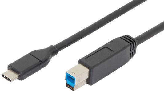 DIGITUS USB 3.0 aansluitkabel, USB-C - USB-B stekker, 1,8 m