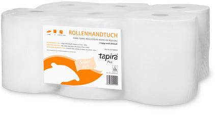Tapira Handdoekrol Plus, 2-laags, wit, 140 m