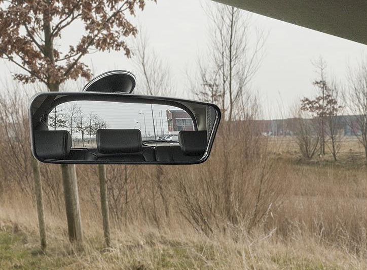 IWH auto achteruitkijkspiegel met zuignap, zwart