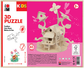 Marabu KiDS 3D puzzel Feeënhuis, 43 stukjes
