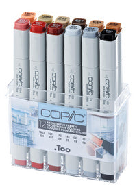 COPIC Profi Marker, set van 12 architectonische kleuren