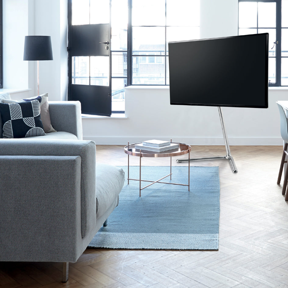 LogiLink TV-standaard, voor 124,46 - 177,80 cm, V-voet, chroom