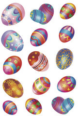 HERMA paassticker DECOR paaseieren, geglinsterd
